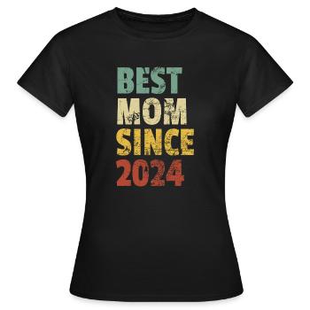 Beste Mama seit 2024 Muttertag Geburtstagszitat - Frauen T-Shirt - Schwarz - Vorne - AI Model Female 172 dark (172cm)