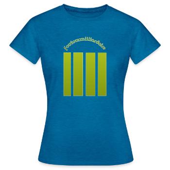 T-shirt international - T-shirt Femme - bleu saphir antique chiné - Devant - AI Model Female 172 dark (172cm)