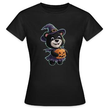 halloween ourson noir - T-shirt Femme - noir - Devant - AI Model Female 172 dark (172cm)