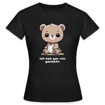 I didn't do anything - Women's T-Shirt - black - Front - AI Model Female 172 dark (172cm)