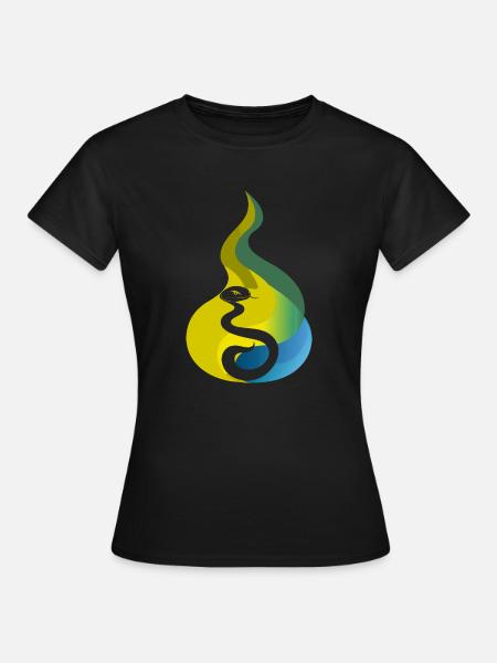 Schlange Schlangen Schlangenbiss - Frauen T-Shirt - Schwarz