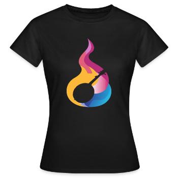 Banjo Countrymusic Proll - Frauen T-Shirt - Schwarz - Vorne - AI Model Female 172 dark (172cm)