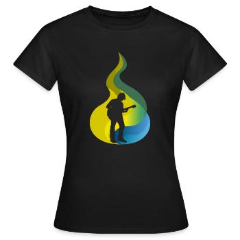 Guitariste Hardrock Heavy - T-shirt Femme - noir - Devant - AI Model Female 172 dark (172cm)