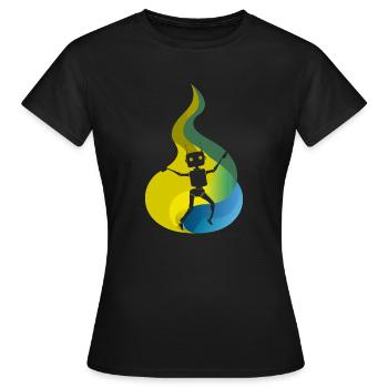 Robot Cyborg Robotique - T-shirt Femme - noir - Devant - AI Model Female 172 dark (172cm)