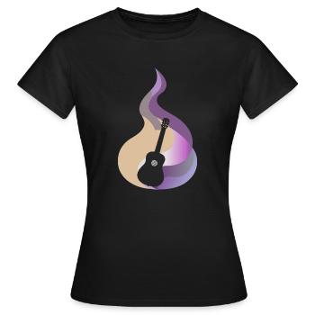 Hardrock Gitarre Basser - Frauen T-Shirt - Schwarz - Vorne - AI Model Female 172 dark (172cm)
