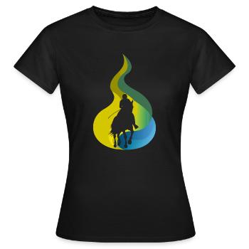 Dressage, Centre équestre, Saut d’obstacles - T-shirt Femme - noir - Devant - AI Model Female 172 dark (172cm)