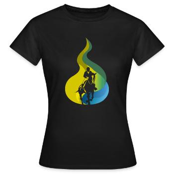 Dressurpferd Dressur Reitverein - Frauen T-Shirt - Schwarz - Vorne - AI Model Female 172 dark (172cm)