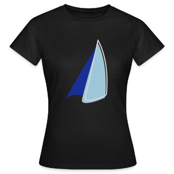 Voile bichromie - T-shirt Femme - noir - Devant - AI Model Female 172 dark (172cm)