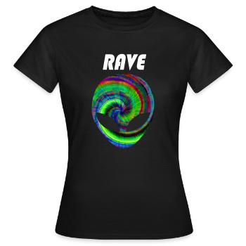 Rave Rave Rave - Frauen T-Shirt - Schwarz - Vorne - AI Model Female 172 dark (172cm)