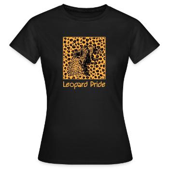Leopard animal leopard pattern cat - Women's T-Shirt - black - Front - AI Model Female 172 dark (172cm)