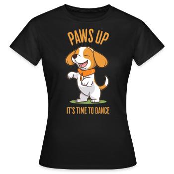 Fun Beagle Dog Dance Contest - Women's T-Shirt - black - Front - AI Model Female 172 dark (172cm)