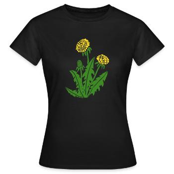löwenzahn löwe pusteblume butterblume dandy lion - Frauen T-Shirt - Schwarz - Vorne - AI Model Female 172 dark (172cm)
