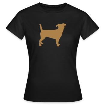 Jack Russel - T-shirt Femme - noir - Devant - AI Model Female 172 dark (172cm)