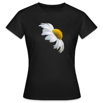Margeriten Margerite weiße Blume Gänseblume - Frauen T-Shirt - Schwarz - Vorne - AI Model Female 172 dark (172cm)