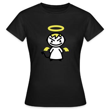 ange du mal - T-shirt Femme - noir - Devant - AI Model Female 172 dark (172cm)