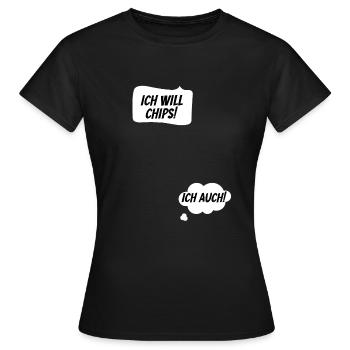 Schwangerschaft verkünden Babybauch schwanger - Frauen T-Shirt - Schwarz - Vorne - AI Model Female 172 dark (172cm)
