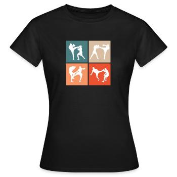 kickboxen kickboxer - Frauen T-Shirt - Schwarz - Vorne - AI Model Female 172 dark (172cm)