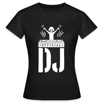 DJ Spruch Turntables - Frauen T-Shirt - Schwarz - Vorne - AI Model Female 172 dark (172cm)
