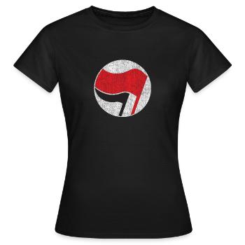 antifascist - Women's T-Shirt - black - Front - AI Model Female 172 dark (172cm)