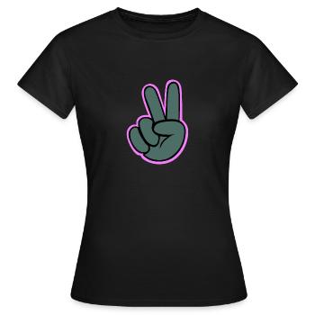 Main de la victoire - T-shirt Femme - noir - Devant - AI Model Female 172 dark (172cm)