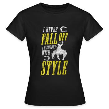 Selle de cowboy - T-shirt Femme - noir - Devant - AI Model Female 172 dark (172cm)