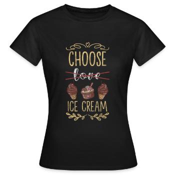 Tartelettes à grignoter dessert - T-shirt Femme - noir - Devant - AI Model Female 172 dark (172cm)
