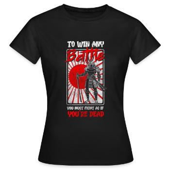 Combattant, Arts martiaux, Asiatique, Combat à l’épée - T-shirt Femme - noir - Devant - AI Model Female 172 dark (172cm)