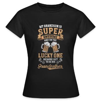 Grands-parents Petit-enfant - T-shirt Femme - noir - Devant - AI Model Female 172 dark (172cm)