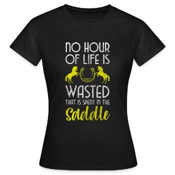 Chevaux Equestre - T-shirt Femme - noir - Devant - AI Model Female 172 dark (172cm)