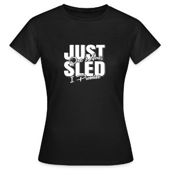 Luge de luge - T-shirt Femme - noir - Devant - AI Model Female 172 dark (172cm)