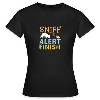 Sniff Alert Finnish - Frauen T-Shirt - Schwarz - Vorne - AI Model Female 172 dark (172cm)