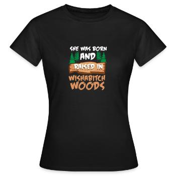 Wishabitch Woods - Frauen T-Shirt - Schwarz - Vorne - AI Model Female 172 dark (172cm)