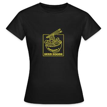 Send Noods - Frauen T-Shirt - Schwarz - Vorne - AI Model Female 172 dark (172cm)