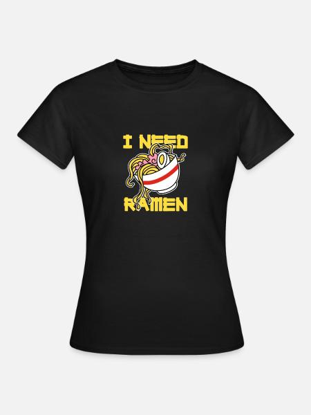 I Need Ramen - Frauen T-Shirt - Schwarz