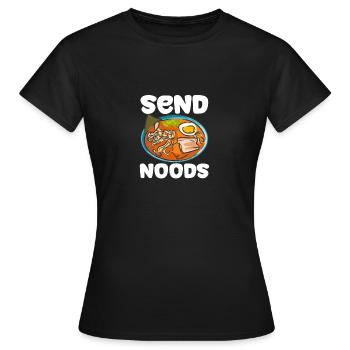 Send Noods - Frauen T-Shirt - Schwarz - Vorne - AI Model Female 172 dark (172cm)