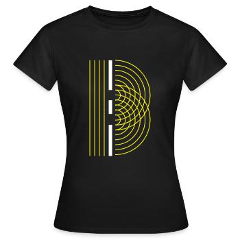 Physique double fente - T-shirt Femme - noir - Devant - AI Model Female 172 dark (172cm)