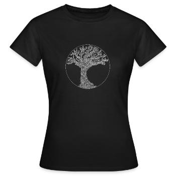 Arbre de vie #2 (blanc) - T-shirt Femme - noir - Devant - AI Model Female 172 dark (172cm)