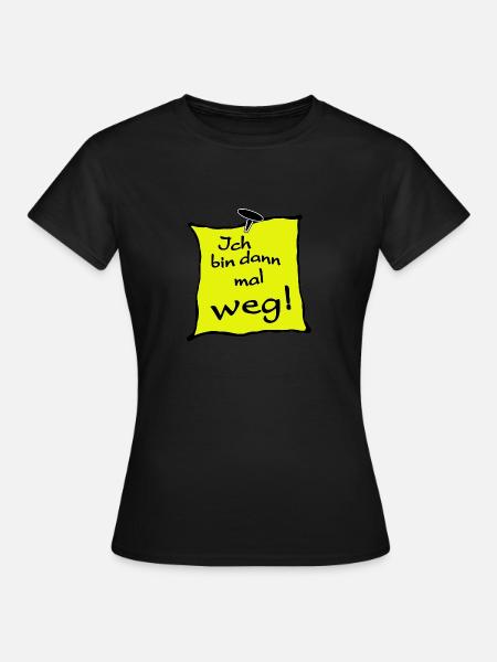 Auswandern Urlaub Tschüss - Frauen T-Shirt - Schwarz