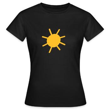 Sonne - Frauen T-Shirt - Schwarz - Vorne - AI Model Female 172 dark (172cm)