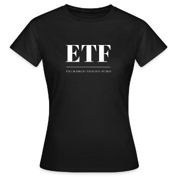 Exchange Traded Fund ETF Index Funds Equity Funds - Women's T-Shirt - black - Front - AI Model Female 172 dark (172cm)