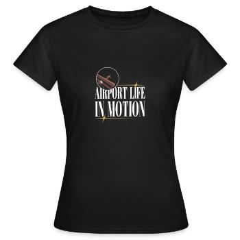 Airport Life in Motion Airport Life & Vehicles - Women's T-Shirt - black - Front - AI Model Female 172 dark (172cm)