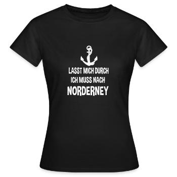 Vacances d'été Norderney - T-shirt Femme - noir - Devant - AI Model Female 172 dark (172cm)