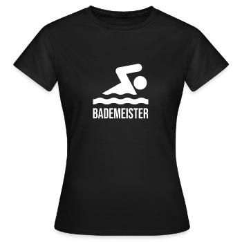 gardien de la piscine - T-shirt Femme - noir - Devant - AI Model Female 172 dark (172cm)