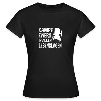 Battle Dwarf Say Dwarf Gift - Women's T-Shirt - black - Front - AI Model Female 172 dark (172cm)