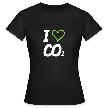 J'adore la démonstration anti-CO2 de CO2 - T-shirt Femme - noir - Devant - AI Model Female 172 dark (172cm)