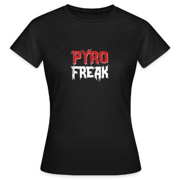 Pyro Freak pyrotechnie feux d’artifice Feux d’artifice - T-shirt Femme - noir - Devant - AI Model Female 172 dark (172cm)