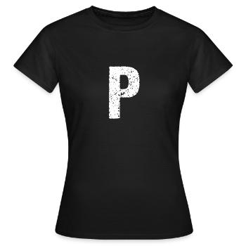 Costume de partenaire de carnaval de sel et de poivre - T-shirt Femme - noir - Devant - AI Model Female 172 dark (172cm)