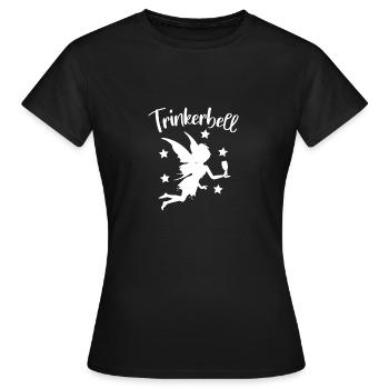 Trinkerbell JGA Junggesellinnenabschied Party - Frauen T-Shirt - Schwarz - Vorne - AI Model Female 172 dark (172cm)