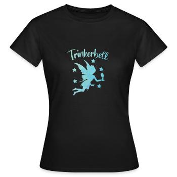 Trinkerbell Party JGA Junggesellinnenabschied - Frauen T-Shirt - Schwarz - Vorne - AI Model Female 172 dark (172cm)