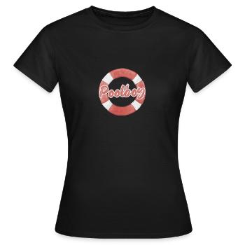 Sauveteur cadeau piscine garçon - T-shirt Femme - noir - Devant - AI Model Female 172 dark (172cm)